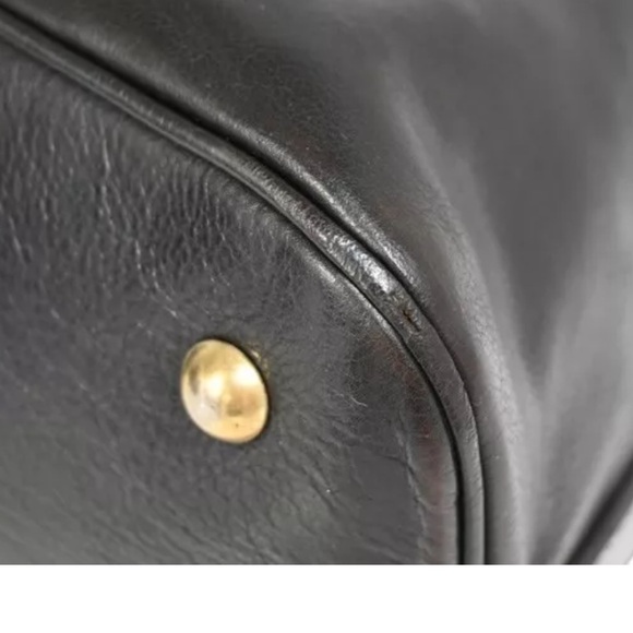 Yves Saint Laurent Dark Brown Leather Bag with Gold Accents - Picture 7 of 14